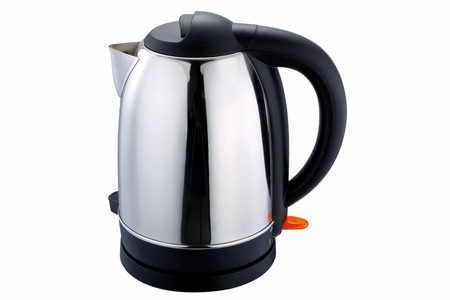 Nice design of modern kettle water boiler for your kitchen an image isolated on whiteの写真素材