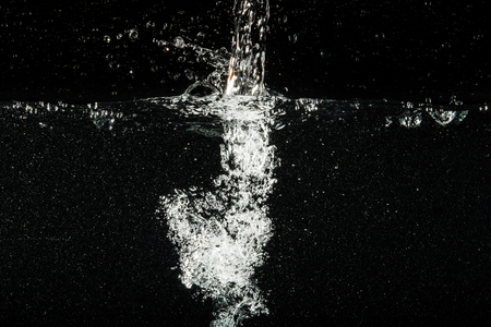 waterdrops bubbles on a black backgroundの写真素材