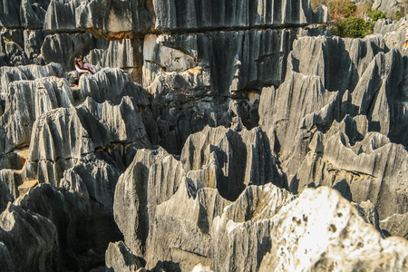 Shilin Stone Forest in Kunming, Yunnan, Chinaのeditorial素材