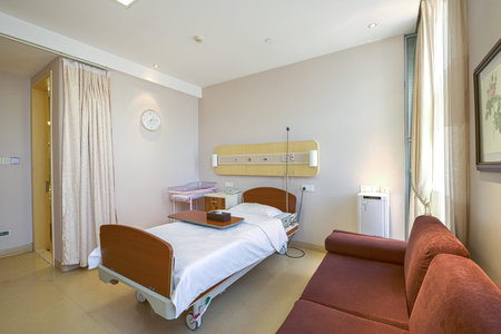 Luxurious modern hospital wardsのeditorial素材