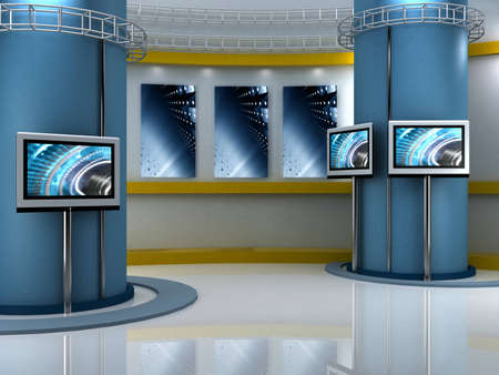 studio tv background chromaの写真素材