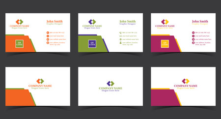 Set of business card templates. Corporate identity design. Vector illustration.のイラスト素材