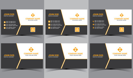 Set of business card template. Corporate identity design. Vector illustration.のイラスト素材