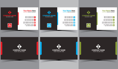 Set of business card templates. Modern corporate identity. Stationery designのイラスト素材