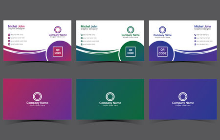 Set of business card templates. Vector Illustration.のイラスト素材