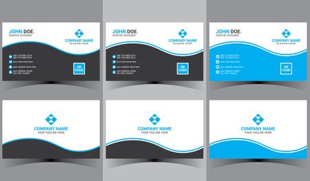 Set of business card template. Vector illustration.  contains transparencies.のイラスト素材