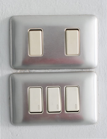 Light switch on the wall