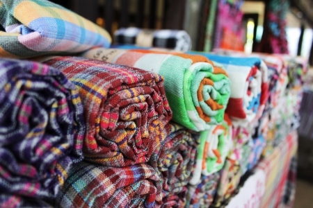 thai woven clothの写真素材