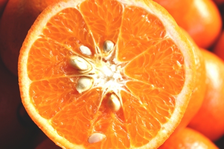 Sliced orangeの写真素材