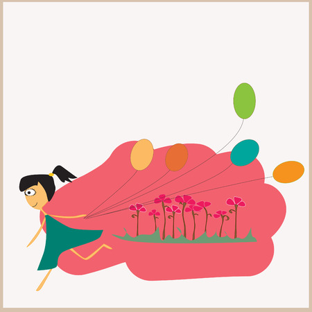 Happy girlのイラスト素材