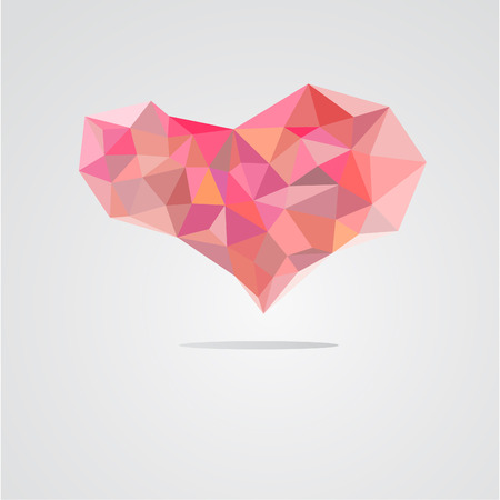 Vector abstract geometric heartのイラスト素材