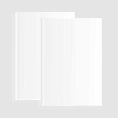 Blank empty magazine or book or booklet, brochure, catalog template on a gray background. vectorのイラスト素材
