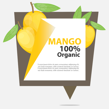 Vector Banner Mango Organic.のイラスト素材