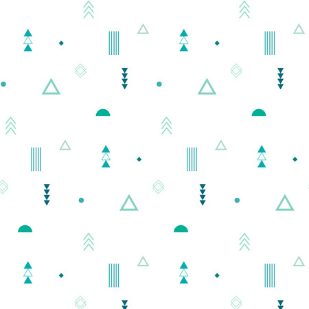Geometric Flat Memphis Pattern.のイラスト素材
