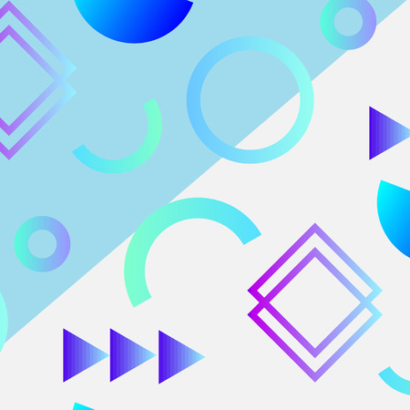 Geometric Flat Memphis Pattern. vector illustration.のイラスト素材