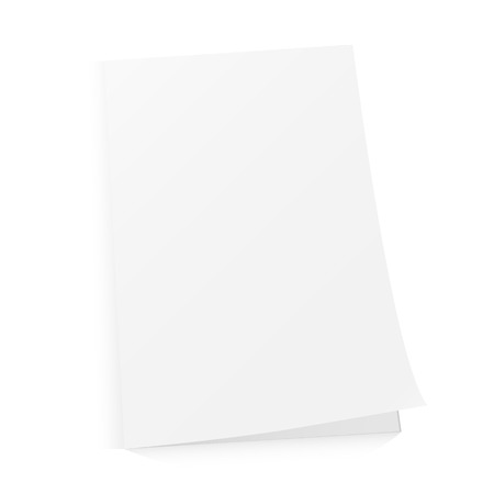 Blank magazine template on white background with soft shadows. Vector illustration. EPS 10.のイラスト素材