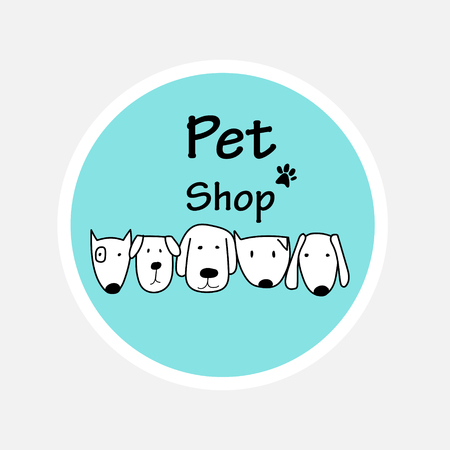 Vector logo design template for pet shops.のイラスト素材