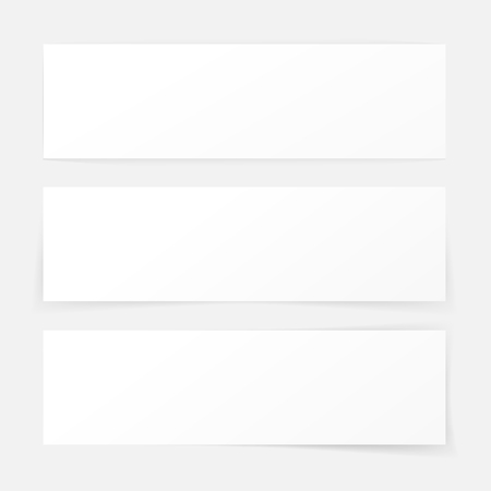 Set of banners with different shadows.のイラスト素材