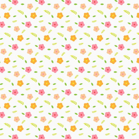 Flowers pattern, Abstract vector design.のイラスト素材