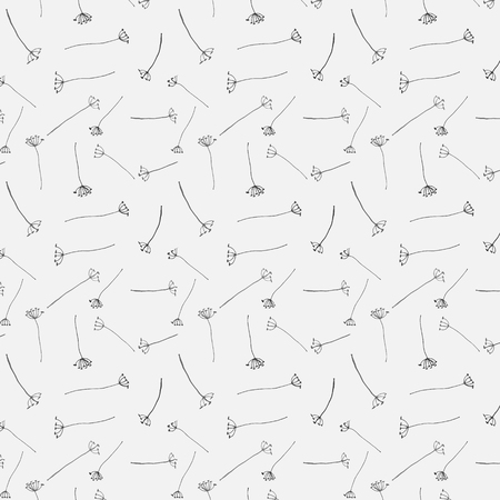 Hand drawn botanical pattern background, Floral decorative pattern, Vector illustration.のイラスト素材