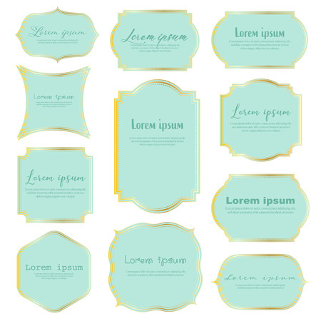 Set of dividers vintage frames, Vintage labels. Vector illustrationのイラスト素材