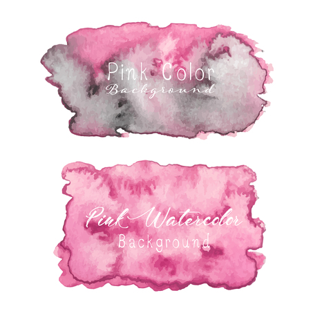 Pink abstract watercolor background. Watercolor element for card. Vector illustration.のイラスト素材
