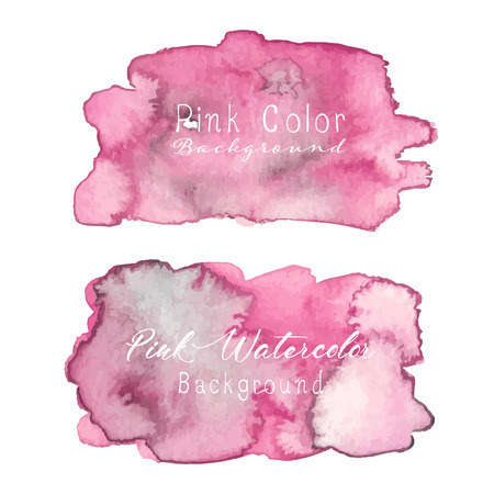 Pink abstract watercolor background. Watercolor element for card. Vector illustration.のイラスト素材