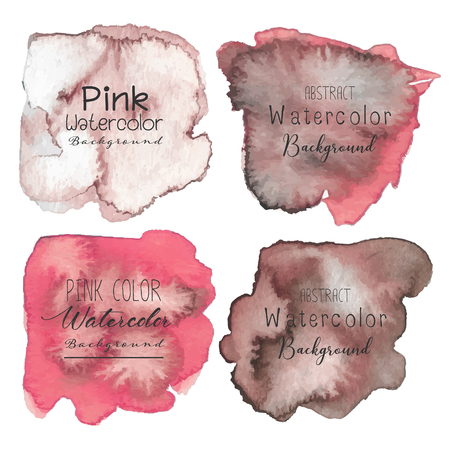 Pink abstract watercolor background. Vector illustration.のイラスト素材
