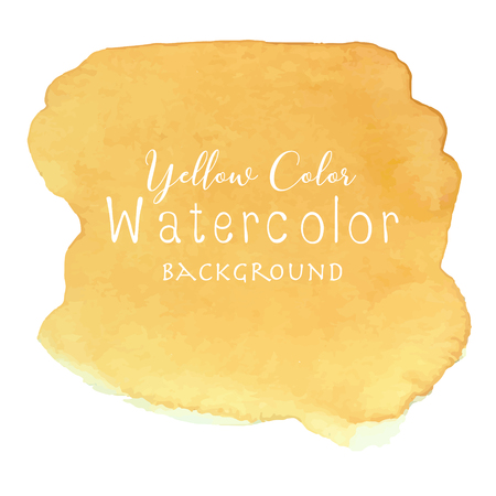 Yellow abstract watercolor background, Watercolor element for card, Vector illustration.のイラスト素材