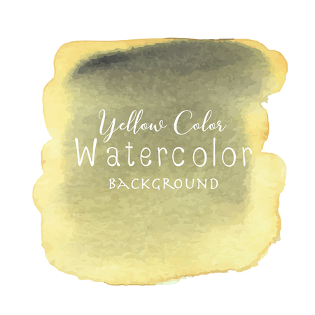 Yellow abstract watercolor background, Watercolor element for card, Vector illustration.のイラスト素材