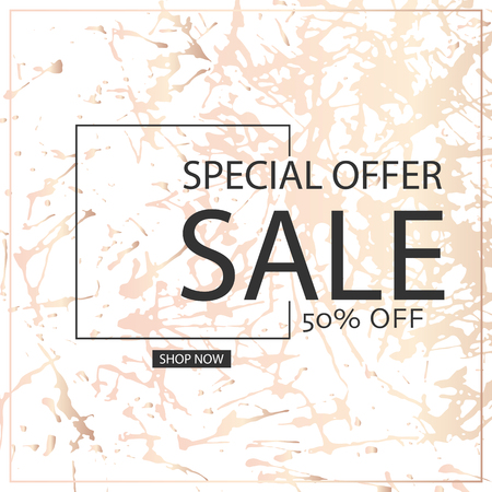 Modern square banner design for social media, Special sale banner, Promotion square banner sale, Vector illustration.のイラスト素材