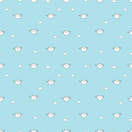 Cute bear seamless pattern background. Vector illustration.のイラスト素材