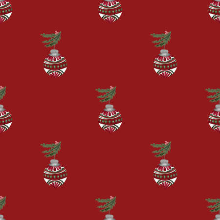 Christmas seamless pattern background. Vector illustration.のイラスト素材