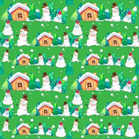 Christmas seamless pattern background. Vector illustration.のイラスト素材