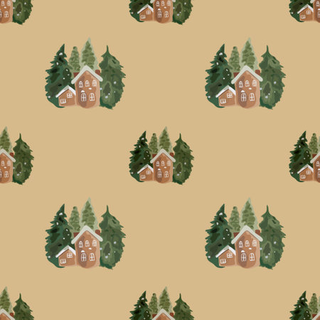 Christmas seamless pattern background. Vector illustration.のイラスト素材