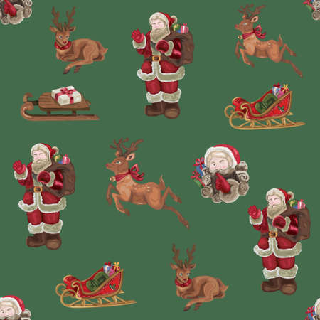 Christmas seamless pattern background. Vector illustration.のイラスト素材
