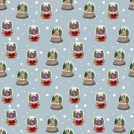Christmas seamless pattern background. Vector illustration.のイラスト素材