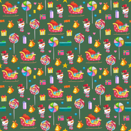 Christmas seamless pattern background. Vector illustration.のイラスト素材