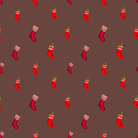 Christmas seamless pattern background. Vector illustration.のイラスト素材