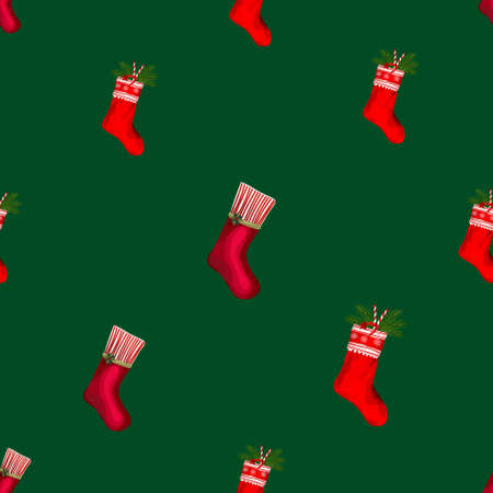 Christmas seamless pattern background. Vector illustration.のイラスト素材