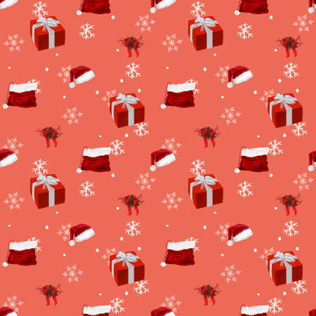 Christmas seamless pattern background. Vector illustration.のイラスト素材
