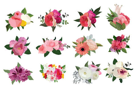 Bouquet of flowers, Floral bouquet design. Vector illustration.のイラスト素材