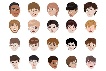 Boy character cartoon for design. Vector illustration.のイラスト素材