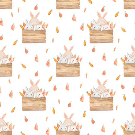 Happy easter seamless pattern background. Vector illustration.のイラスト素材