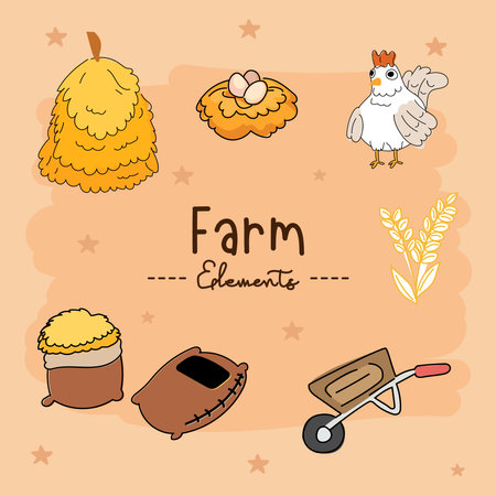 Farm design over beige background, vector illustration eps 10.のイラスト素材