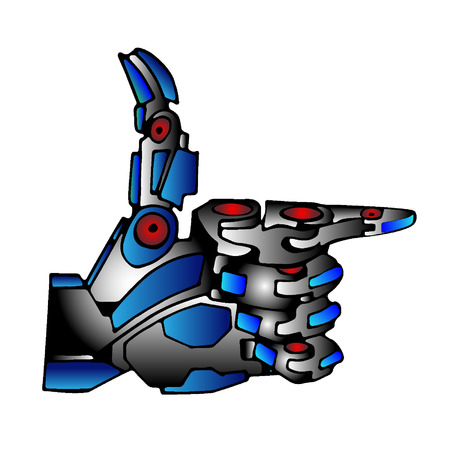 Steel Robot Hand Gunのイラスト素材