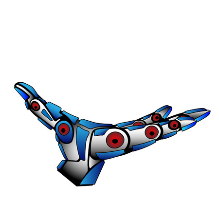 Steel Robot Arm Holdingのイラスト素材