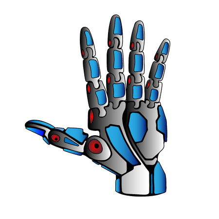 Steel Robot Arm Palm Spreadedのイラスト素材