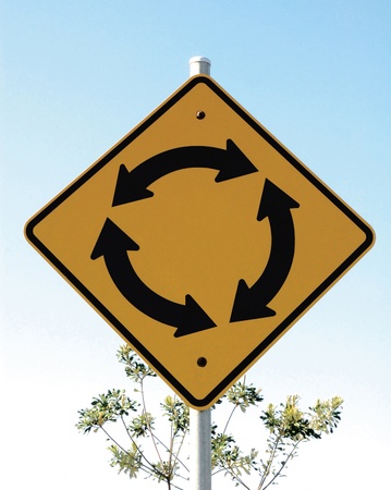 Roundabout Signの写真素材