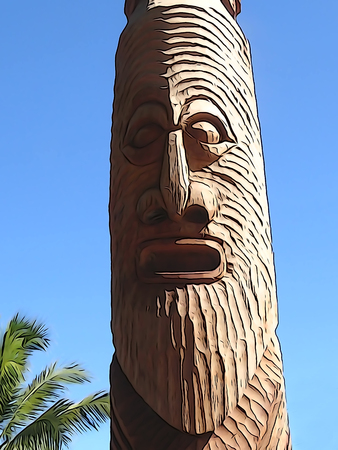 PACIFIC ISLANDS TOTEM/MASKの写真素材